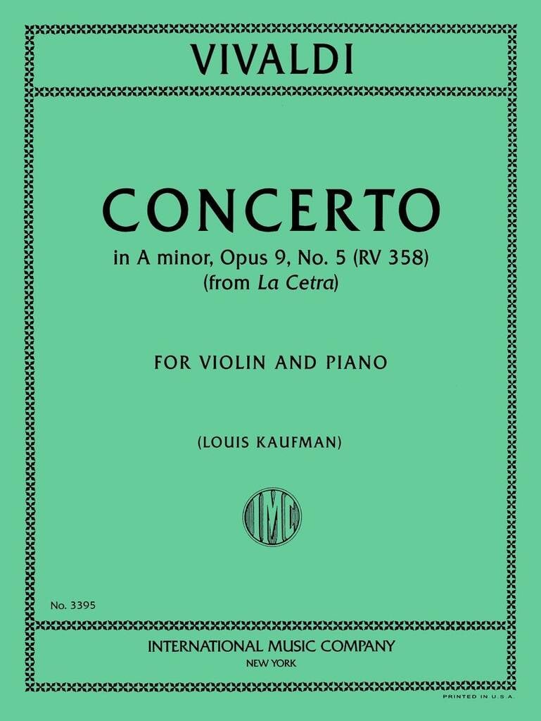 Concerto In A Min Op.9 N.5 Rv358 La Cetra
